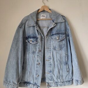 Zara Faded Blue Denim Jacket